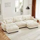 Modern Sectional Couch Comfortable Upholstered Velvet Sofa Set with Lumbar Pillow and Throw Pillow for Living Room