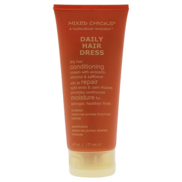 Mixed Chicks Daily Hair Dress Dry Hair Conditioning Cream, 6 oz (177 Ml) Lightweight Hair Leave-in Moisturizer
