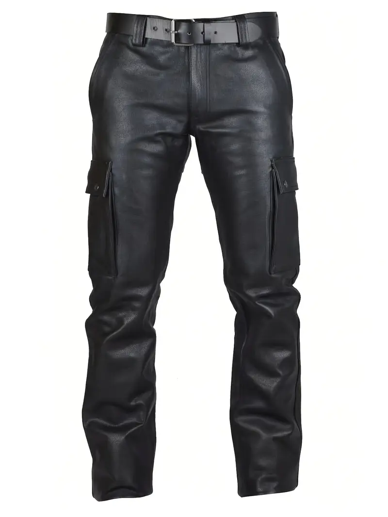 Faux Leather Motorcycle Pant