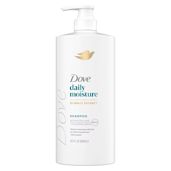 Dove Beauty Daily Moisture Hair Shampoo Pump with Hyaluronic Serum & Bio-Protein Care - 28 fl oz