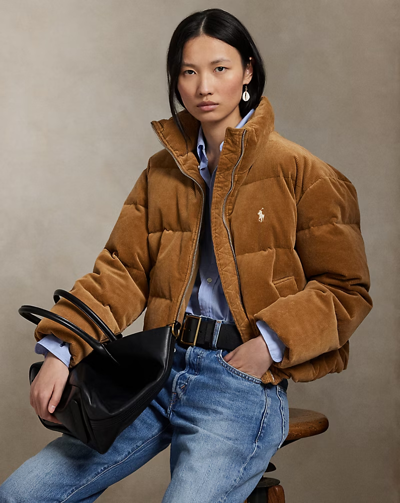 Corduroy Down Puffer Jacket