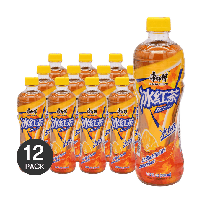 Master Kong iced black tea drink lemon flavor 500ml *16