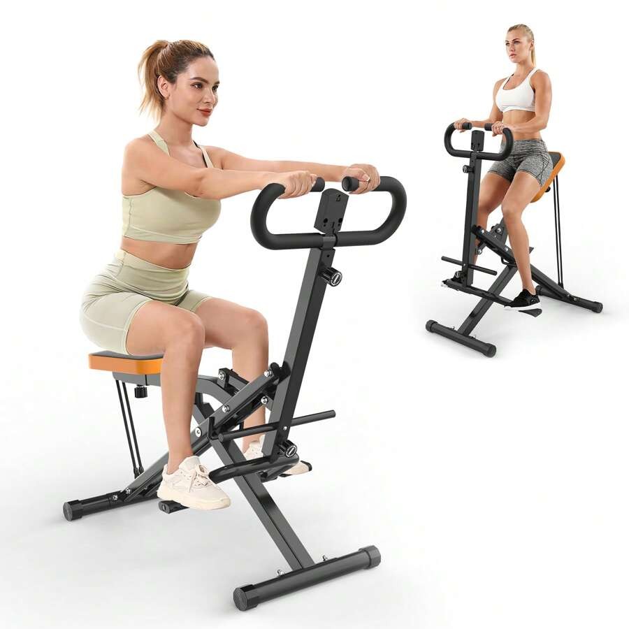 Squat Machine For Home, Assist Trainer For Glutes Workout Foldable With Resistance Bands, For Botty Glutes Butt Thighs, Ab Back/Leg Press Hip Thrust For Home Gym Fitness