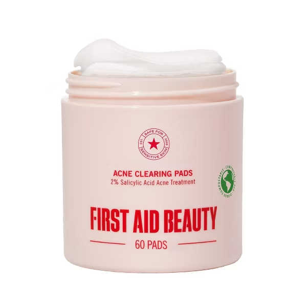 FIRST AID BEAUTY Daily Acne Clearing Pads with 2% Salicylic Acid - 60ct - Ulta Beauty