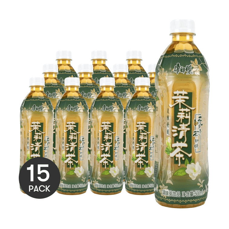 Low Sugar Jasmine Green Tea - Healthy & Refreshing, 16.9fl oz *15【15 Packs】