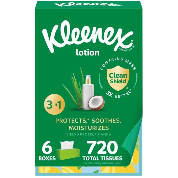 Kleenex Lotion 3-Ply Facial Tissue