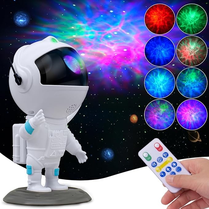 stronaut Galaxy Projector, Star Projector, Astronaut Light Projector with 8 Colors LED Nebula, Starry Night Light Projector with Remote, Kids Room Decor, Gifts for Kids, Friends, Birthday Game Party