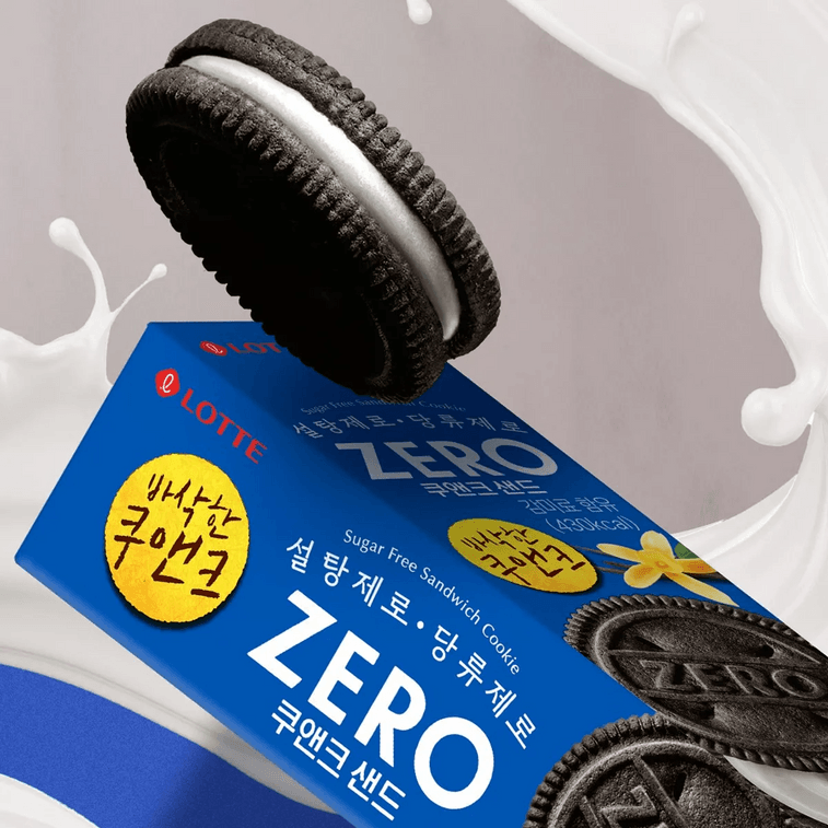 Zero Sugar Free Sandwich Cookie, Cookie & Cream Sand, 3.39 oz