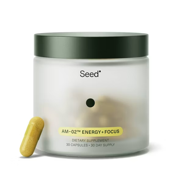 Seed AM-02 Energy + Focus Caplets Prebiotics - 30ct